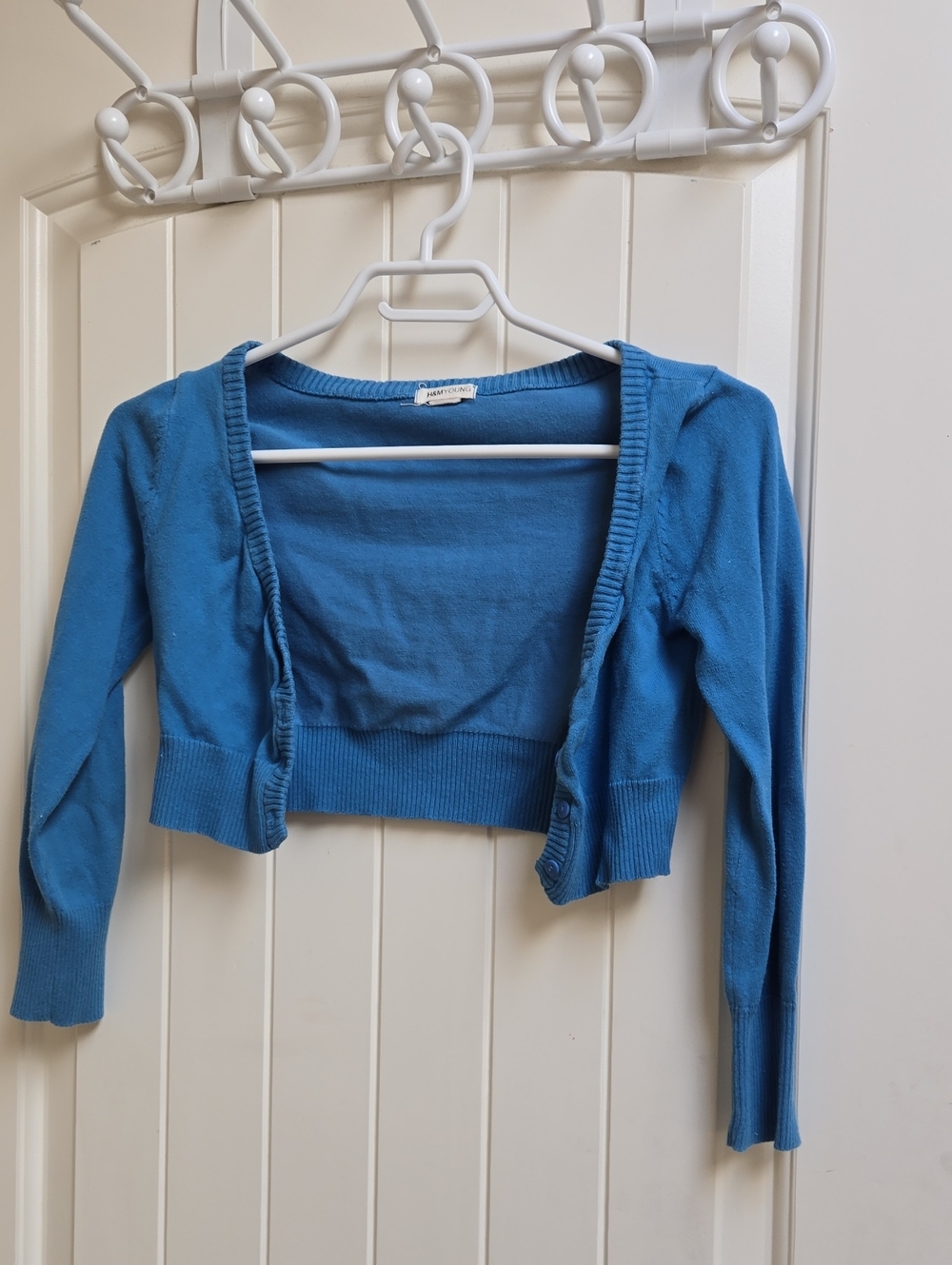 H&M Young Cropped Blue Lightweight Cardigan Kids Children